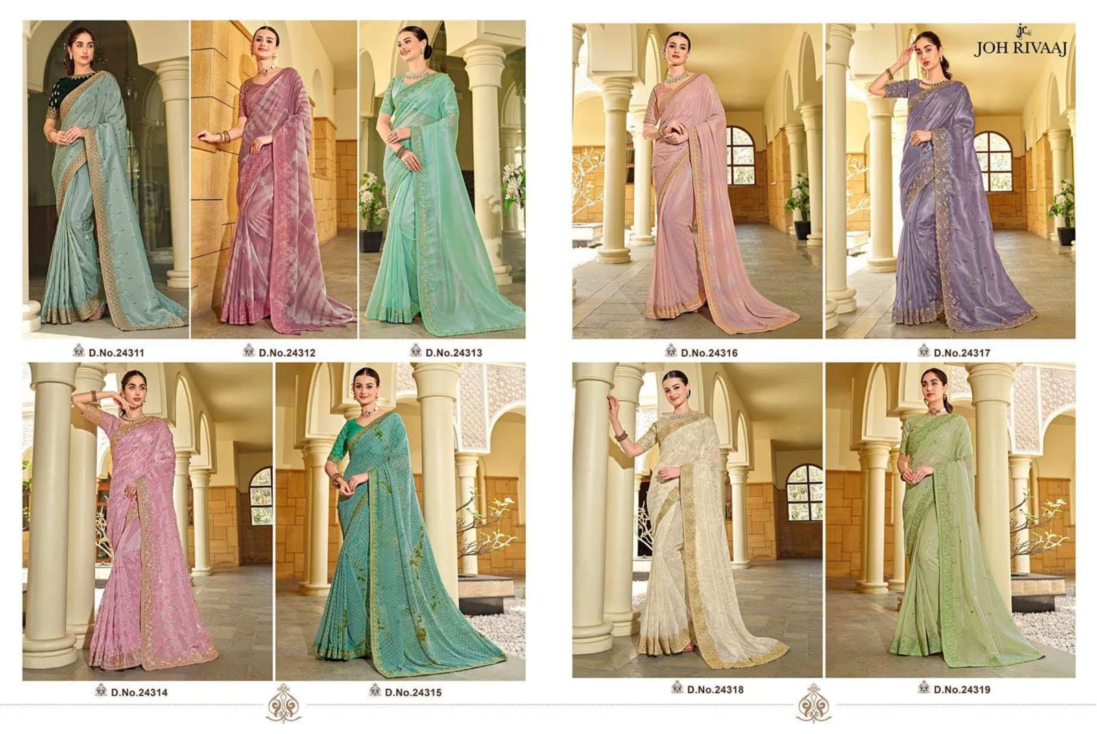 Joh Rivaaj Joshika Orgenza Silk Wholesale Fancy Sarees Catalog — Wholesale Sarees, MPA wholesale from Surat — view 10